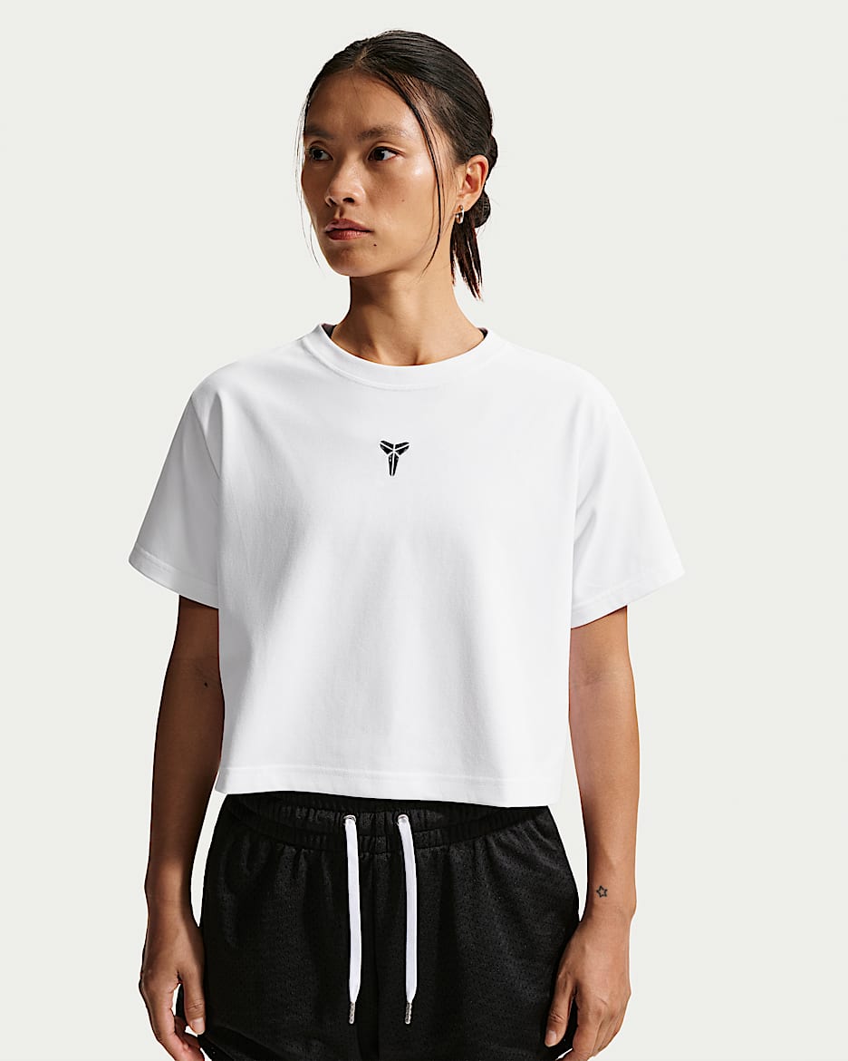 Kobe Dri-FIT 科比女子速干短款篮球T恤 - 白色