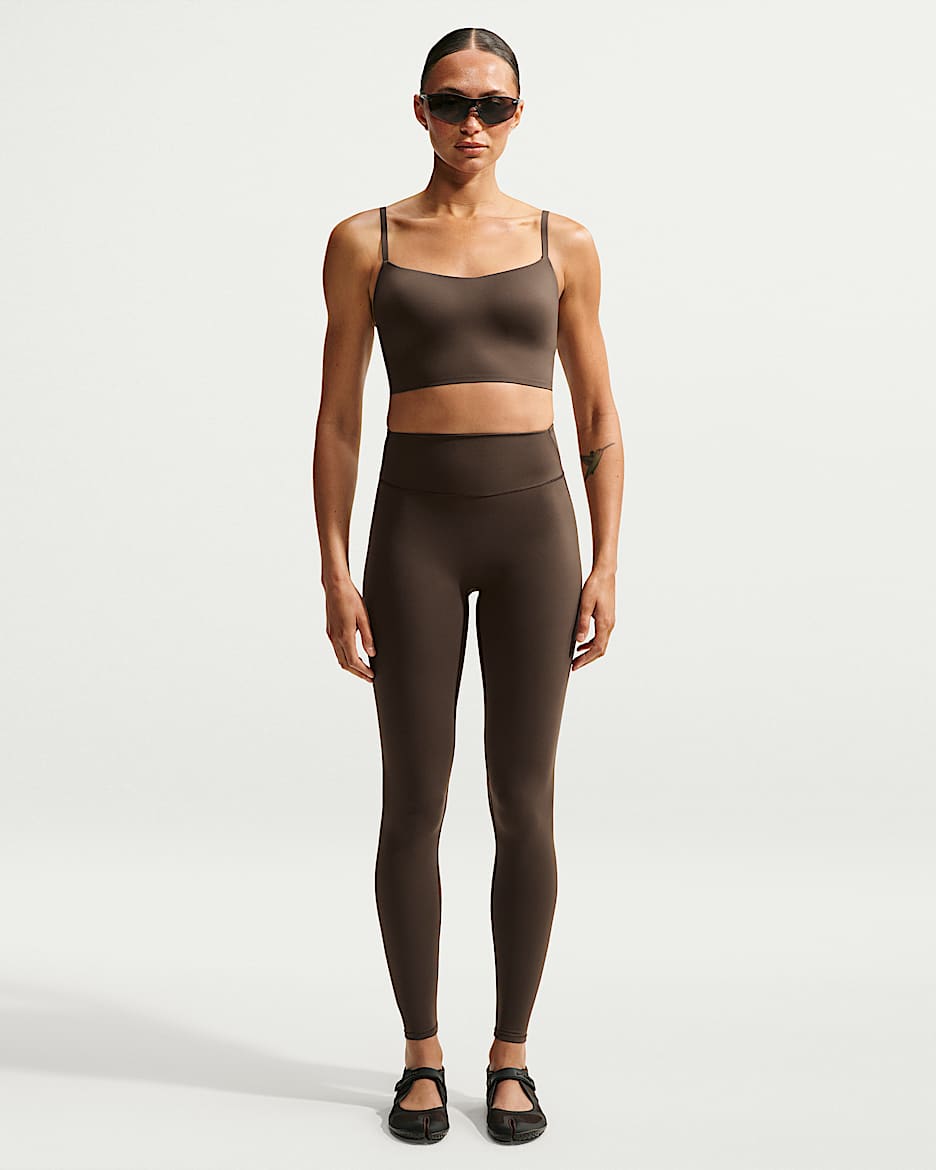NikeSKIMS Matte 女子速干高腰紧身裤 - NSKM Dark Sepia/NSKM Dark Sepia