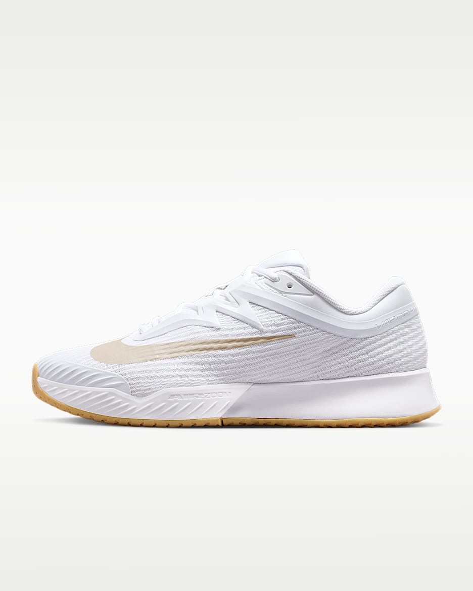 Nike Vapor Pro 3 男子硬地球场网球鞋 - 白色/山峰白/亚麻/浅土褐