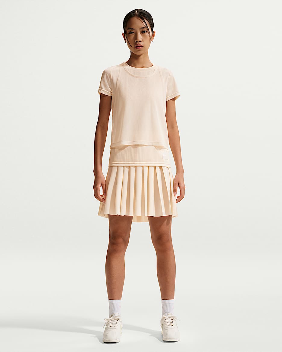 Nike Sportswear 女子褶裥半身裙 - 粉白/粉白