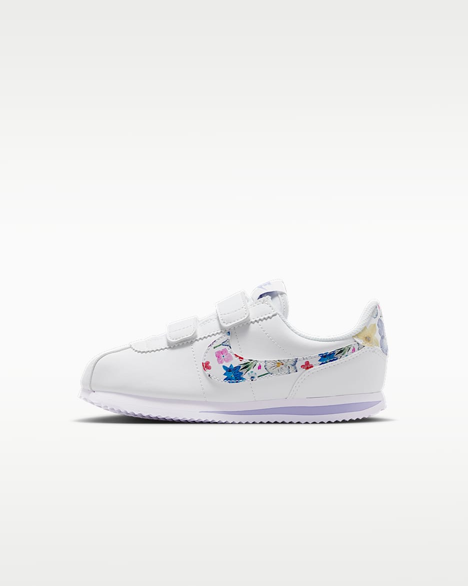 Nike Cortez SE 幼童运动鞋 - 山峰白/白色/浅蓟紫/多色