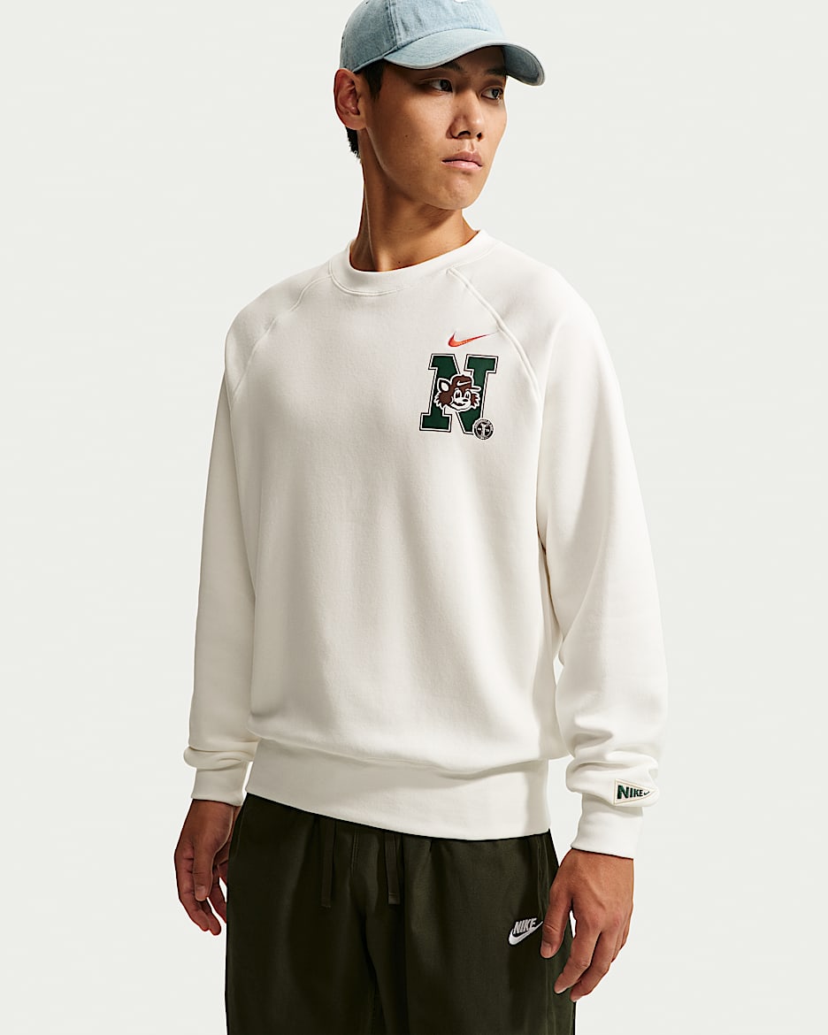Nike Air 男子加绒圆领上衣 - 帆白