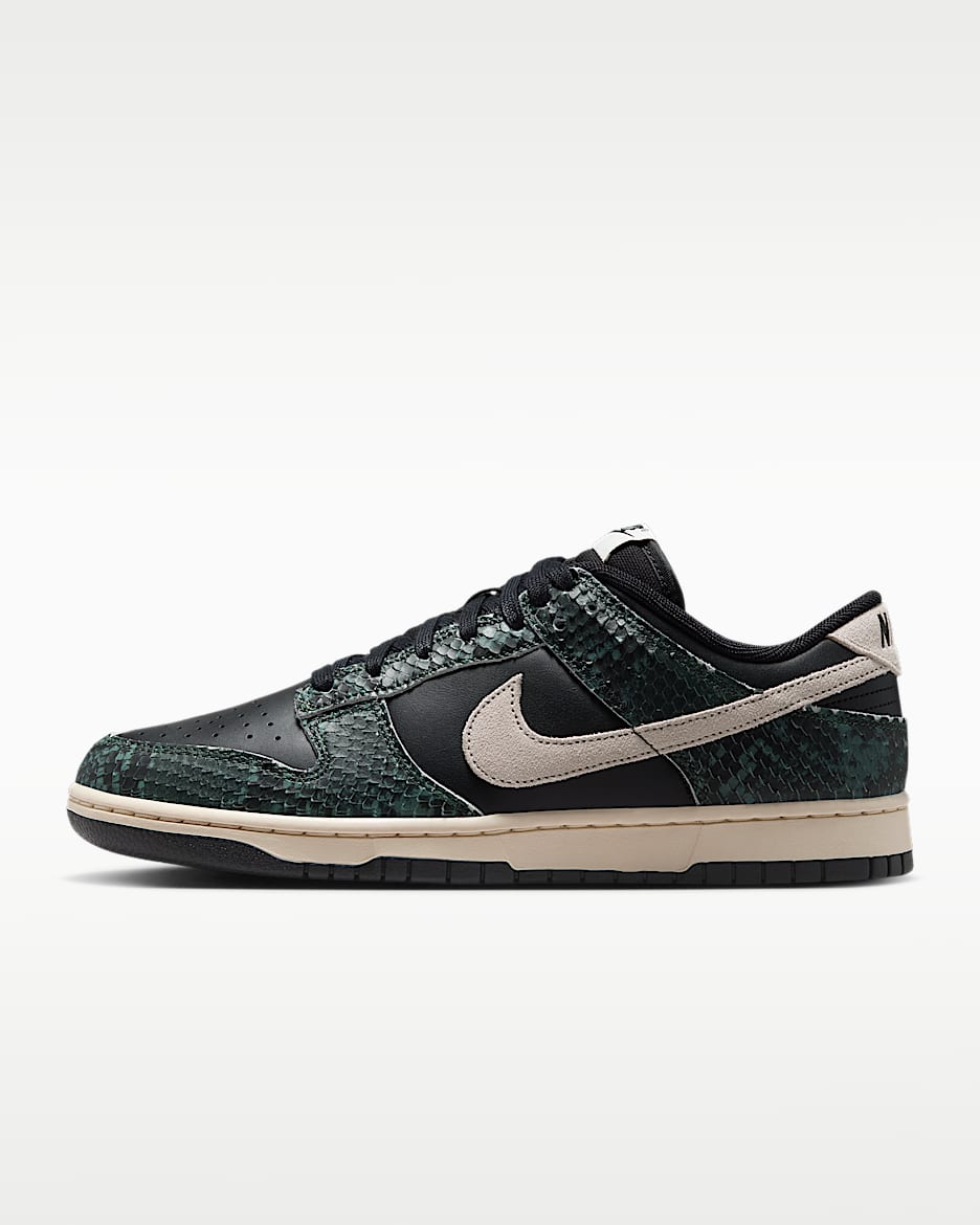 Nike Dunk Low Retro 男子运动鞋 - 黑/冷杉绿/黑云衫绿/珍珠灰