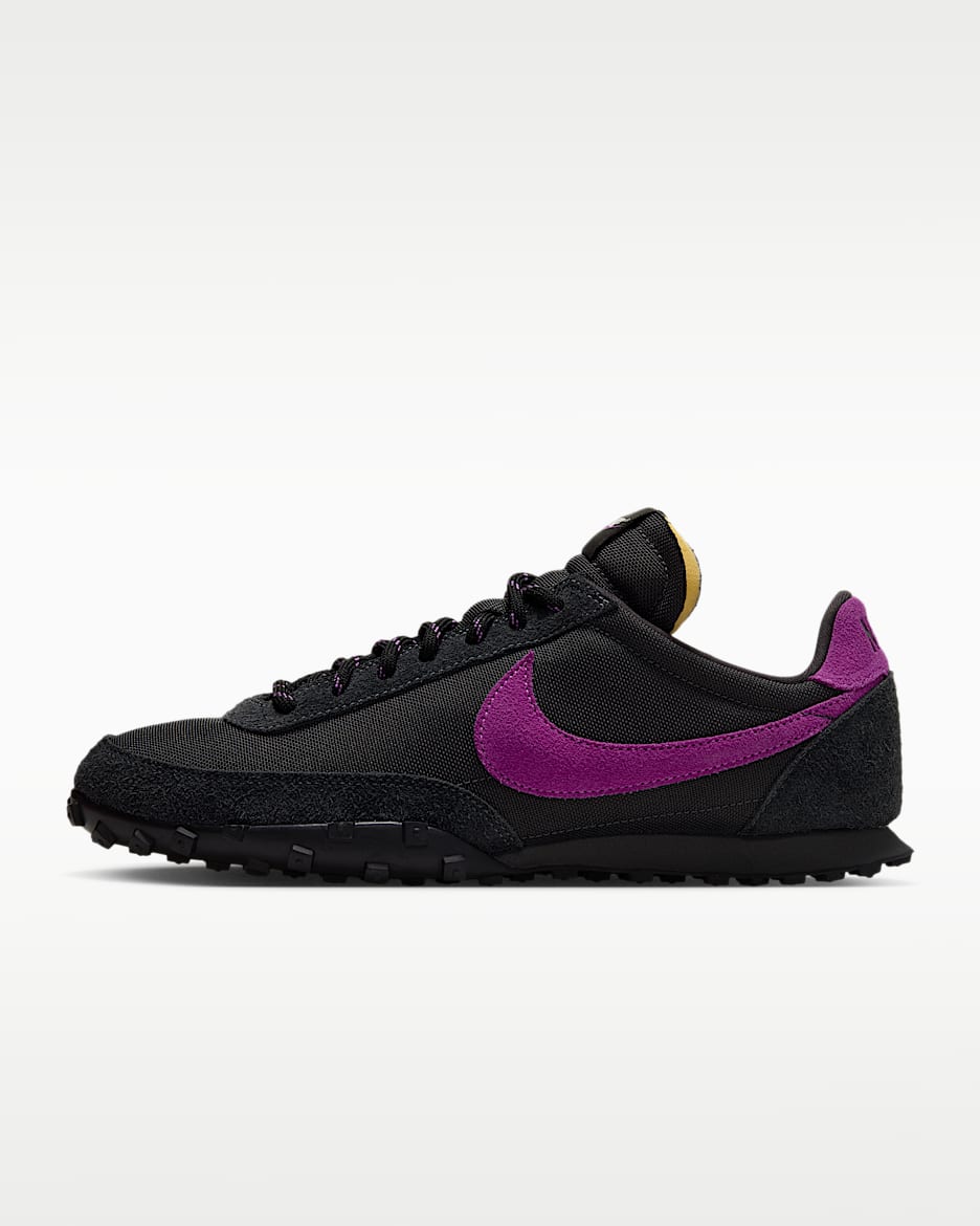 Nike Waffle Racer '26 男子运动鞋 - 煤黑/黑/超级紫罗兰色