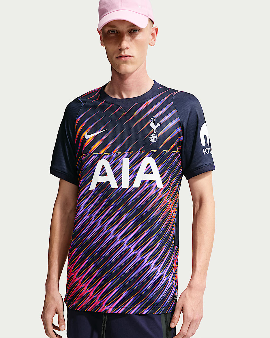 2026/27 赛季托特纳姆热刺客场球迷版 Nike Dri-FIT 男子速干足球短袖球衣 - 黑曜石色/白色/白色