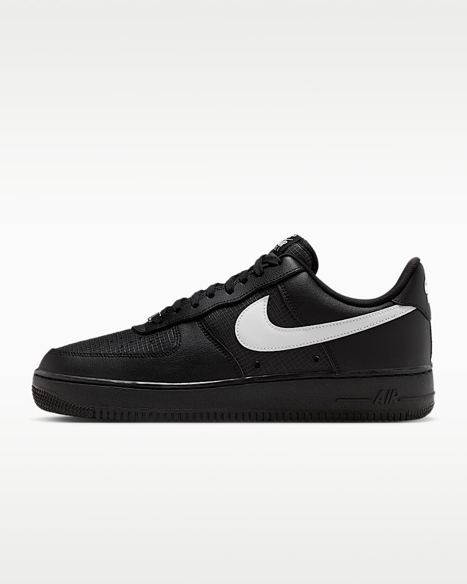 Nike Air Force 1 '07 LV8 男子空军一号运动鞋 - 黑/黑/白色