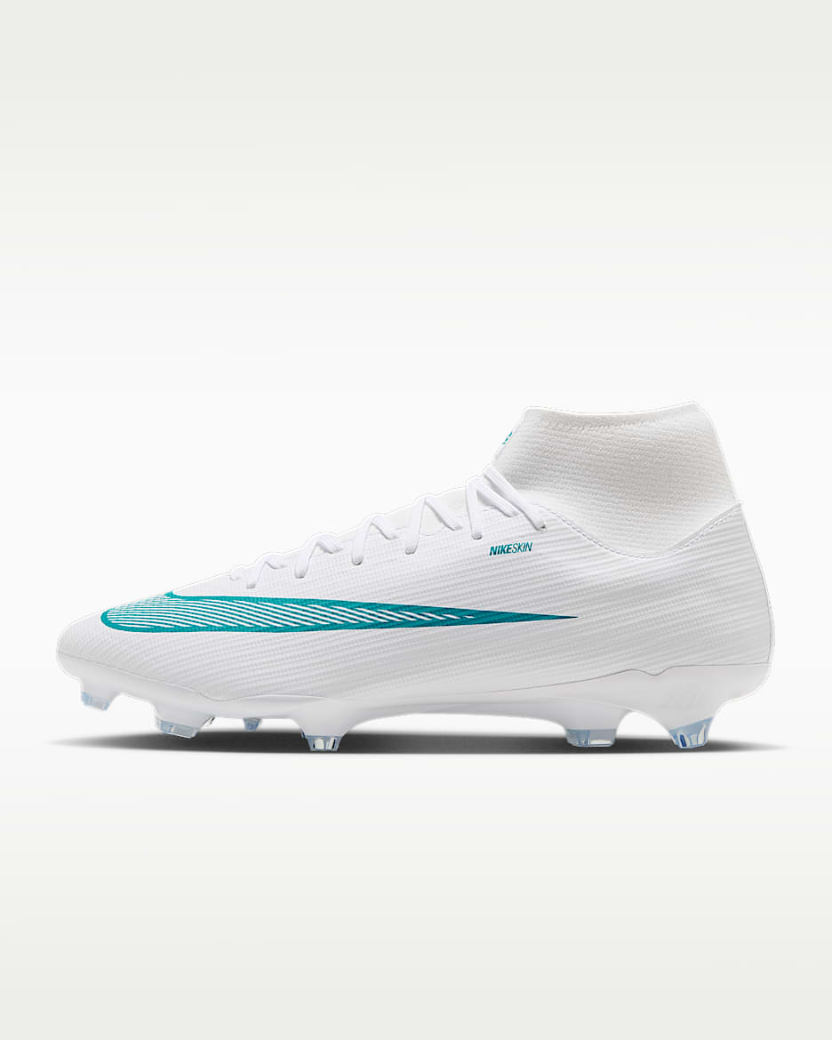 Nike Mercurial Superfly 11 Academy 耐克刺客系列男/女 MG 多种场地高帮足球鞋 - 白色/仙人掌绿
