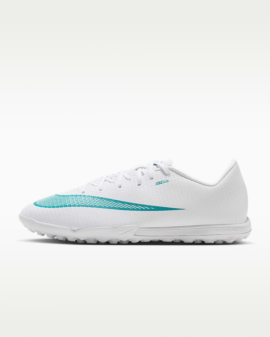 Nike Mercurial Vapor 17 Academy 耐克刺客系列男/女 TF 人造场地低帮足球鞋 - 白色/仙人掌绿