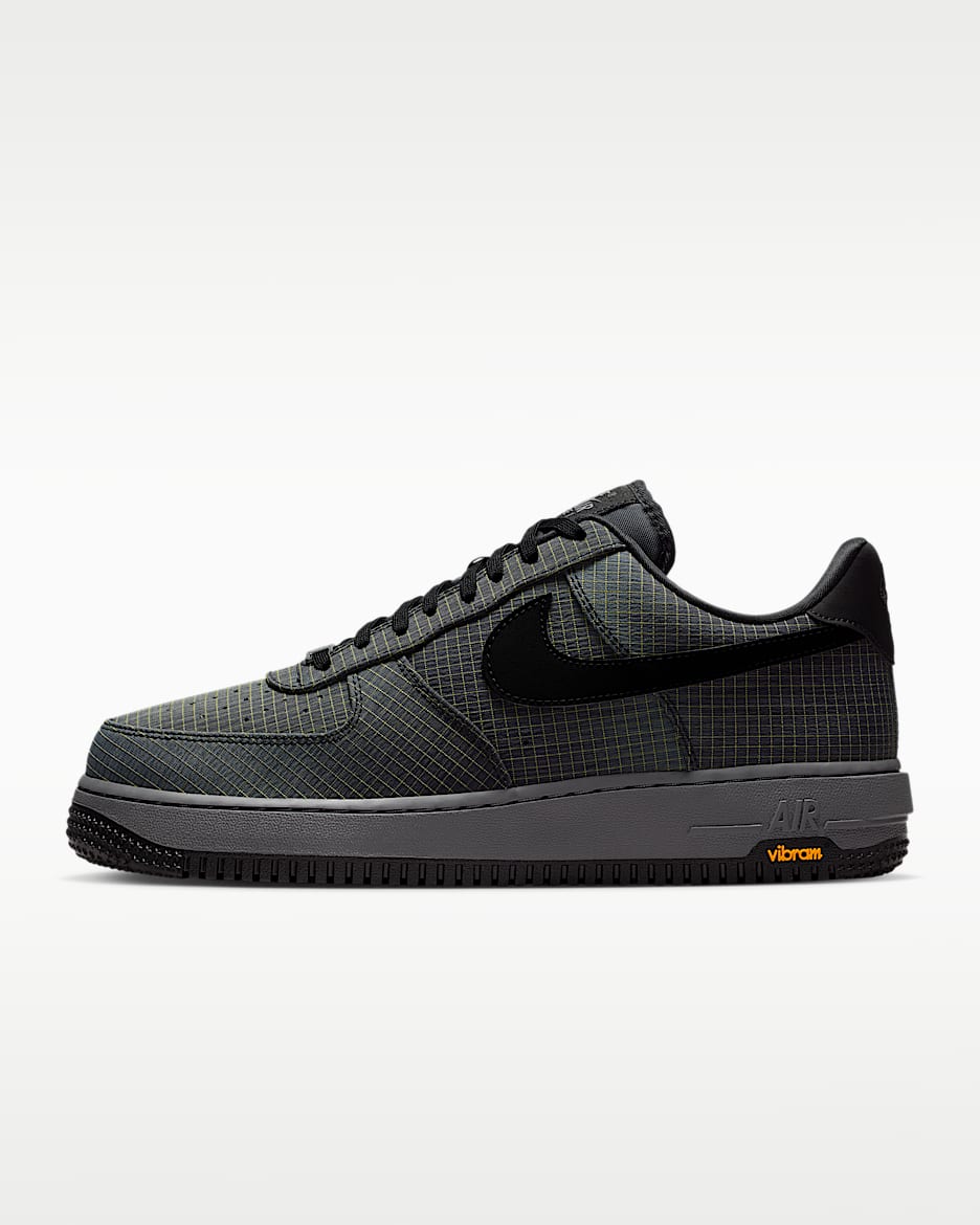 Nike Air Force 1 '07 LX Vibram 男子空军一号运动鞋 - 笔尖灰黑色/灰黑/速度黄/黑