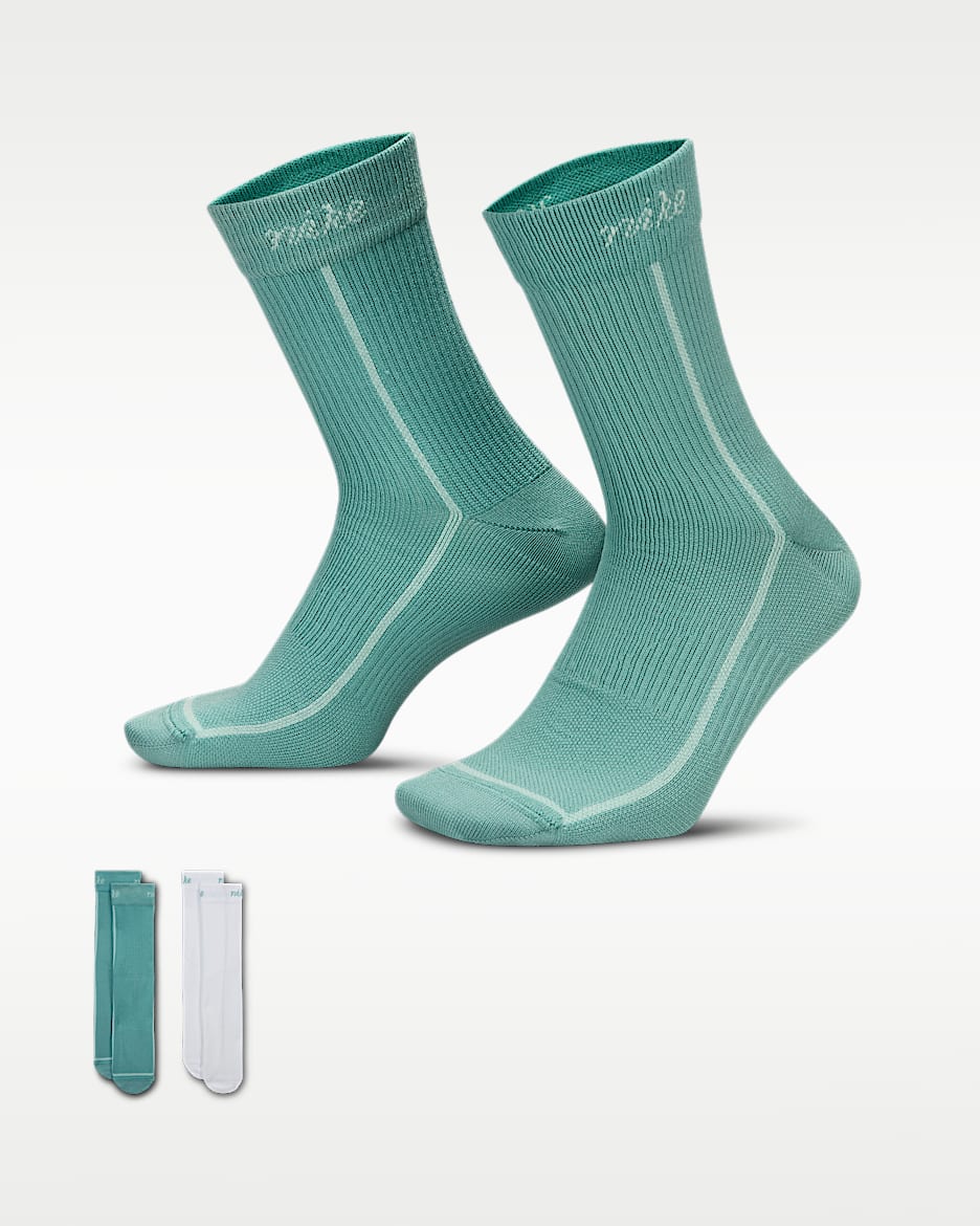 Nike Everyday Plus 女子速干轻便型中筒运动袜(2 双) - 多色