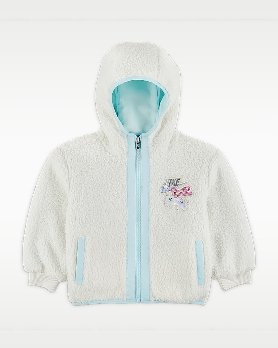 Nike Whimsy 婴童冬季款仿羊羔绒夹克 - 帆白