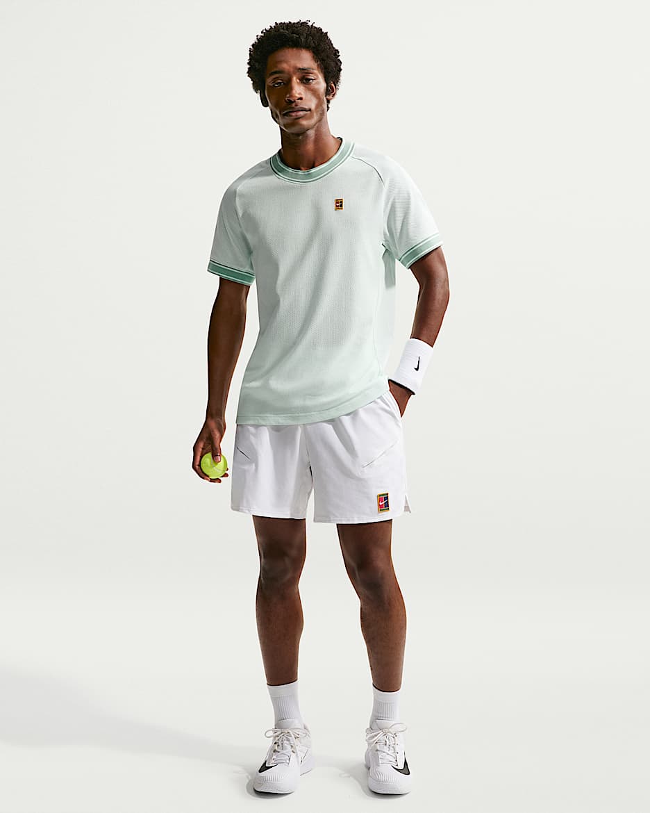 NikeCourt Slam Dri-FIT 扬尼克·辛纳同款男子速干网球短裤 - 白色