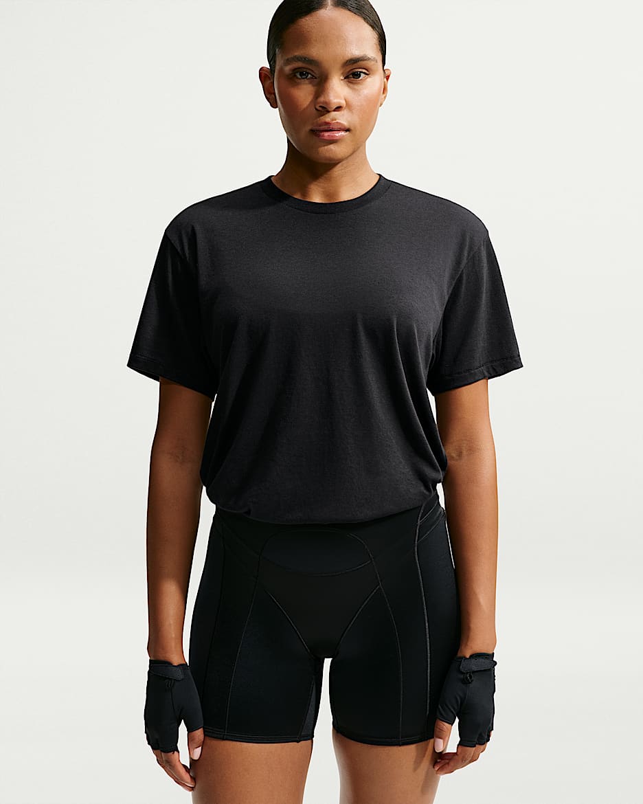 NikeSKIMS Performance Cotton Blend 女子 Oversize 风速干短袖上衣 - NSKM Obsidian