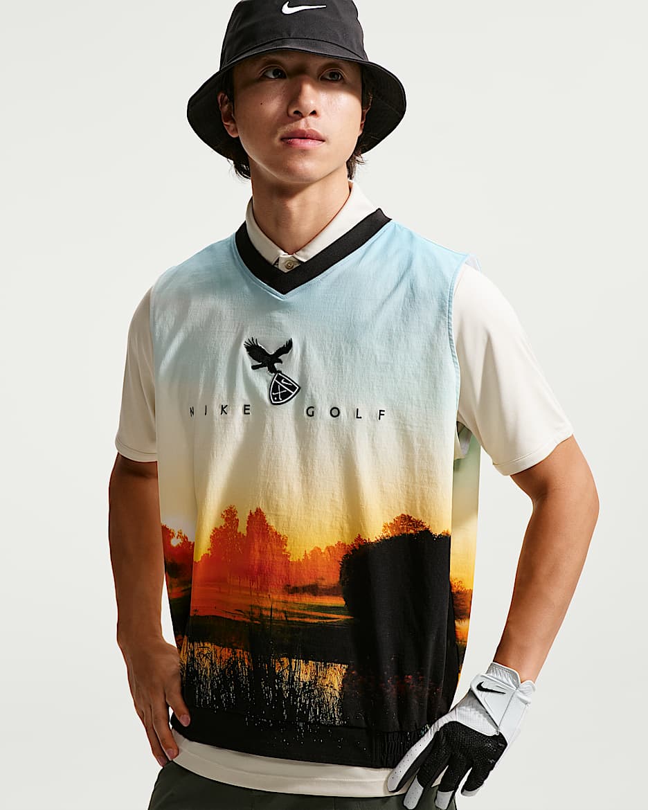 Nike Fairway Fresh 男子速干高尔夫马甲 - 黑