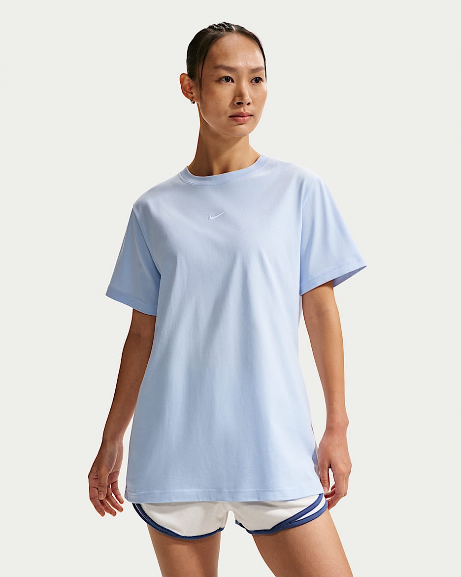 Nike Sportswear 女子 Oversize 风短袖T恤 - 氢蓝