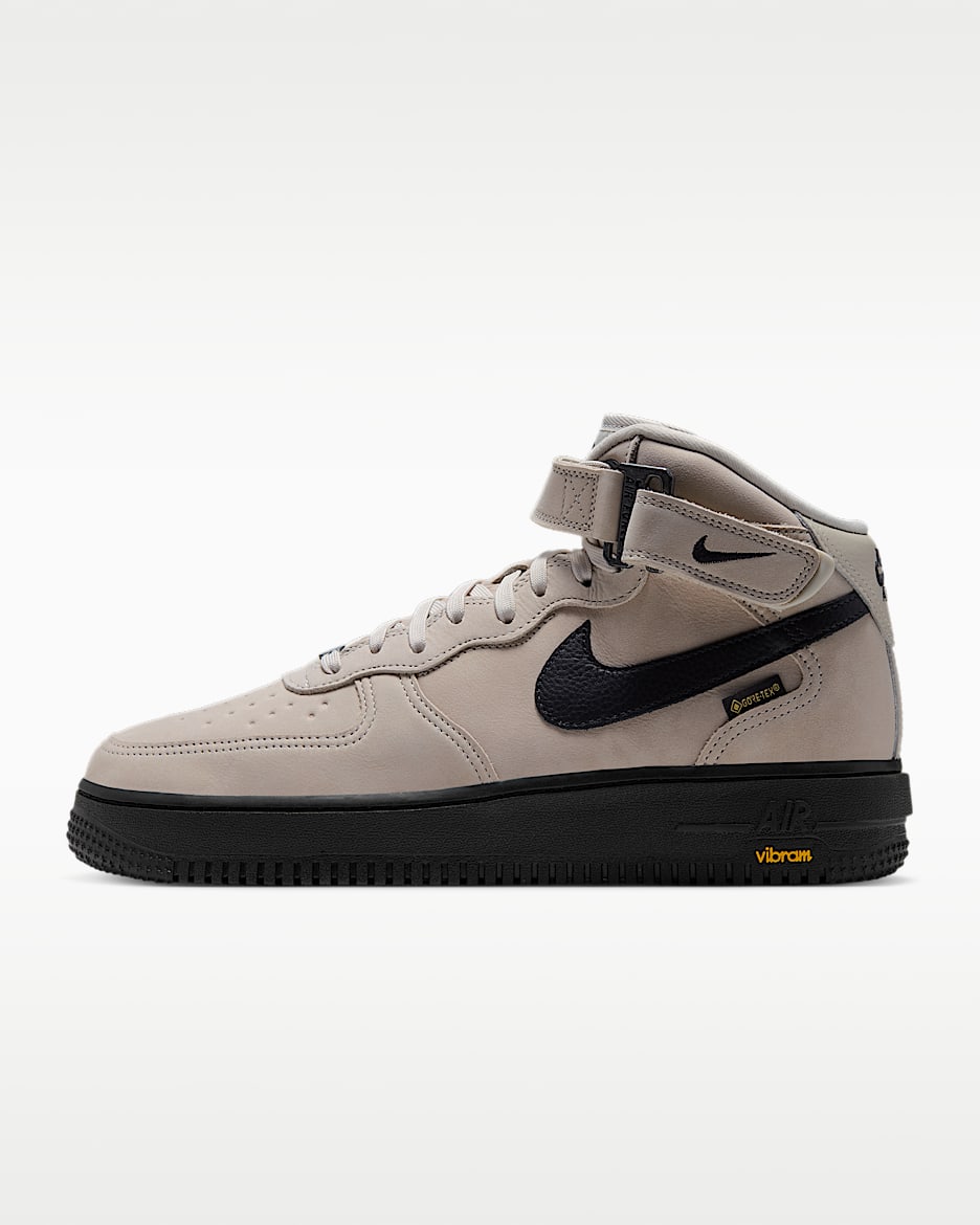 Nike Air Force 1 Mid '07 GORE-TEX Vibram 男子空军一号防水运动鞋 - 山峰白/紫蓝/黑