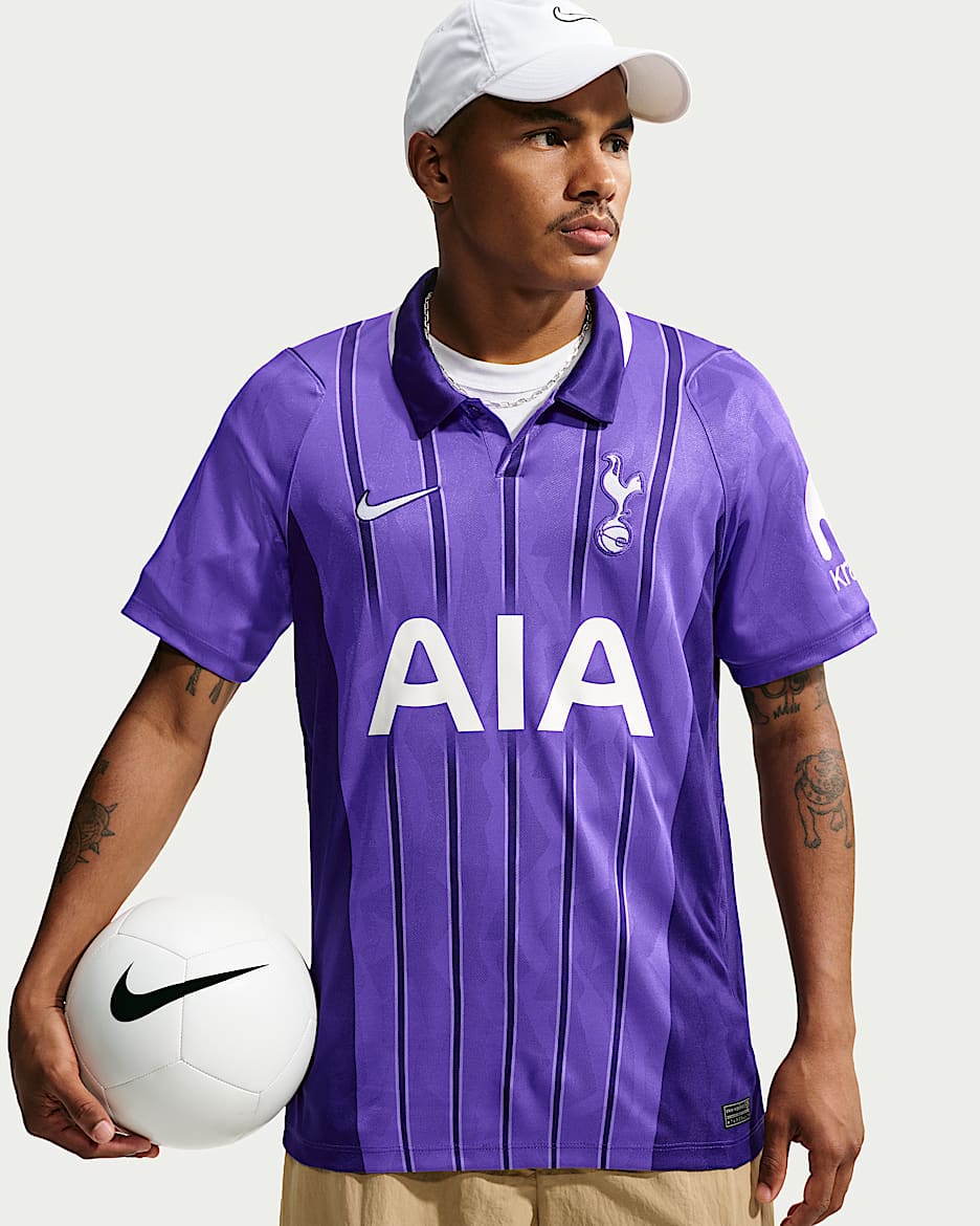 2026/27 赛季托特纳姆热刺第三球衣球迷版 Nike Dri-FIT 男子速干短袖足球球衣 - 心灵紫/新兰花紫/白色