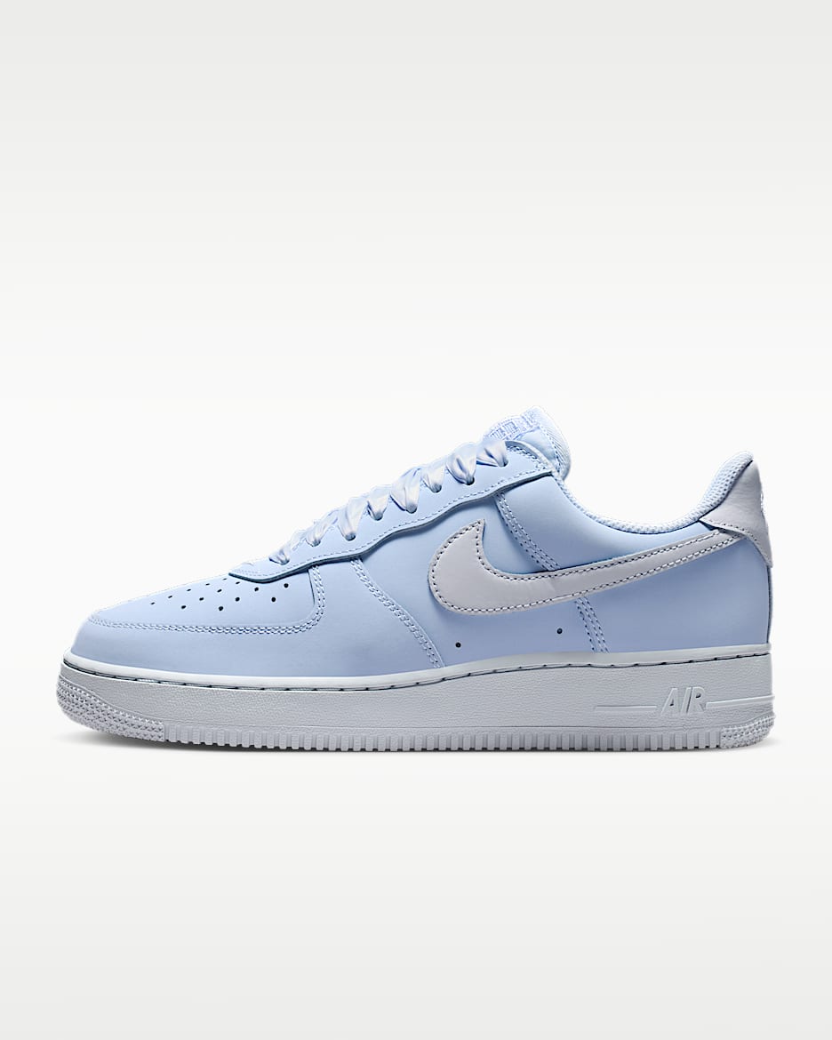 Nike Air Force 1 Retro Premium 女子空军一号运动鞋 - 氢蓝/氢蓝/足球灰