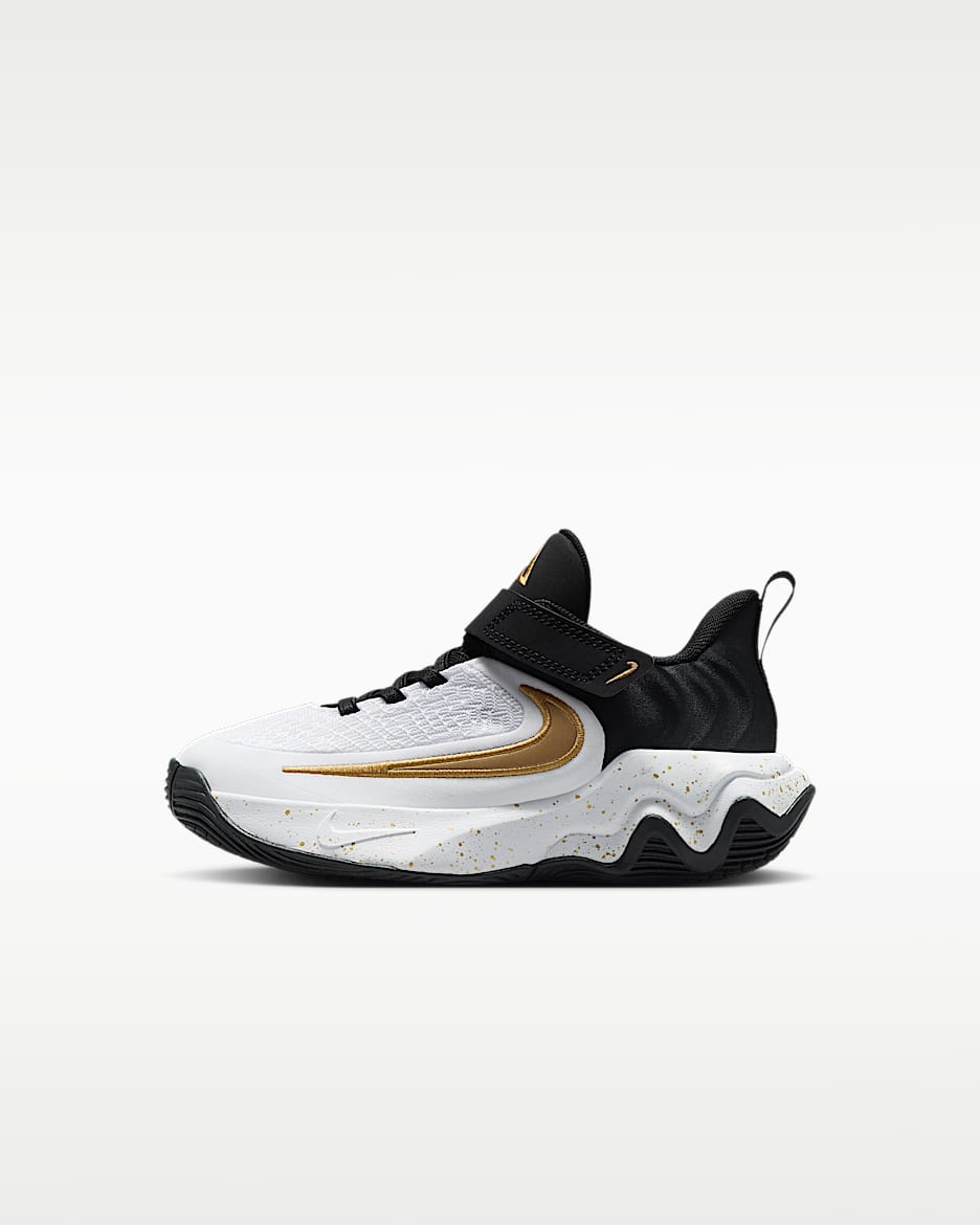 Giannis Immortality 4 耐克字母哥幼童运动鞋 - 黑/白色/金属色