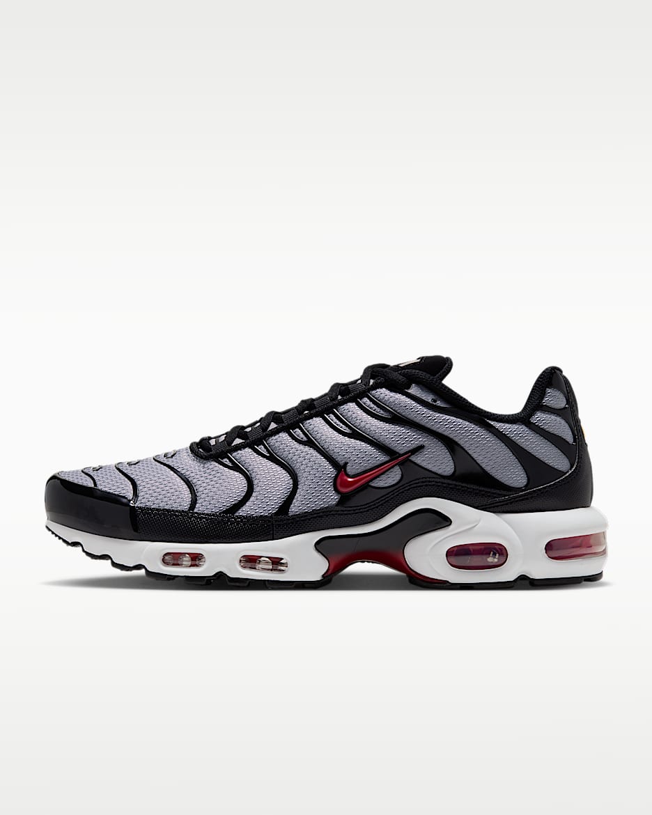 Nike Air Max Plus 男子运动鞋 - 狼灰/黑/白色/深红