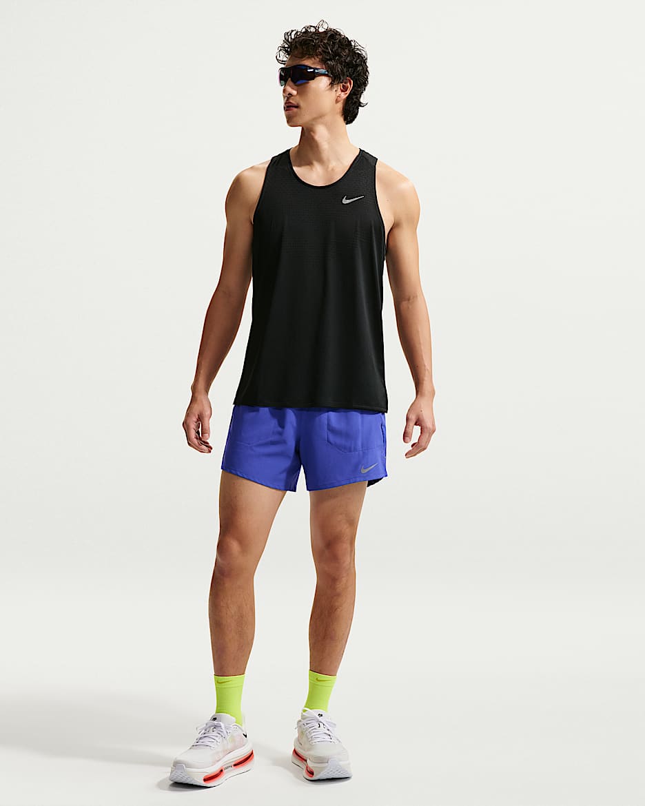 Nike Stride Dri-FIT 男子速干二合一跑步短裤 - 青石蓝