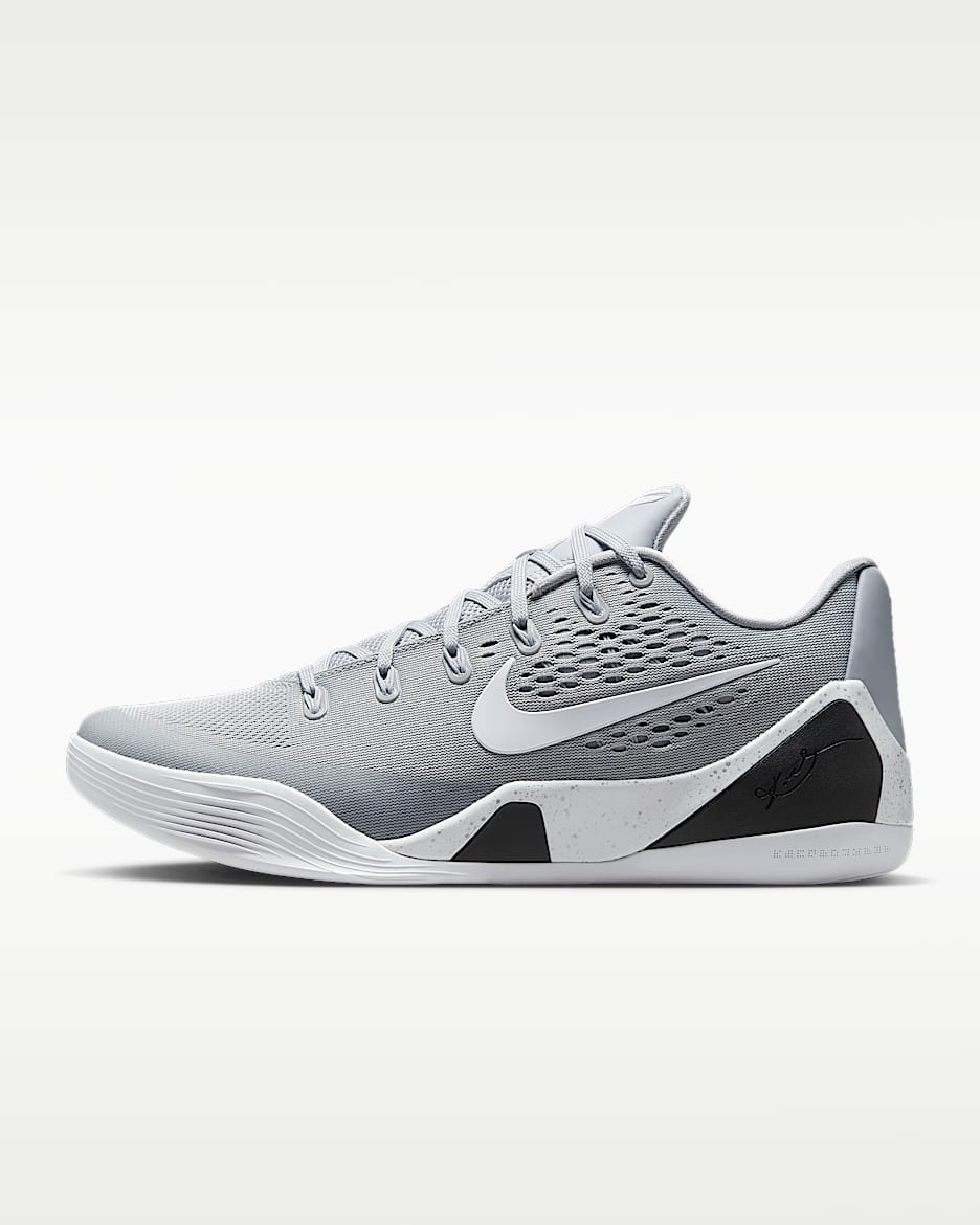 Kobe IX Elite Low EM Protro 科比男/女篮球鞋 - 狼灰/白色/白色