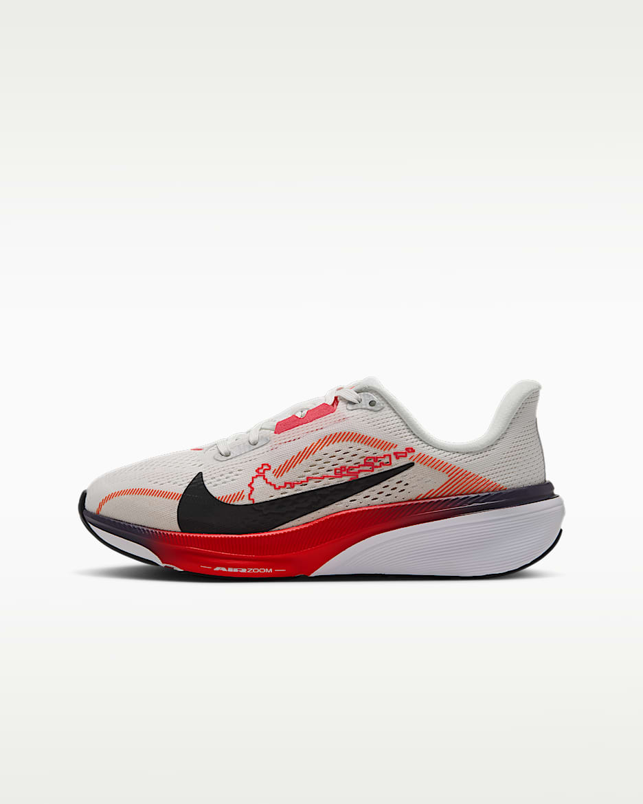 Nike Pegasus 42 耐克小飞马大童公路跑步鞋 - 帆白/白色/浅土褐/黑