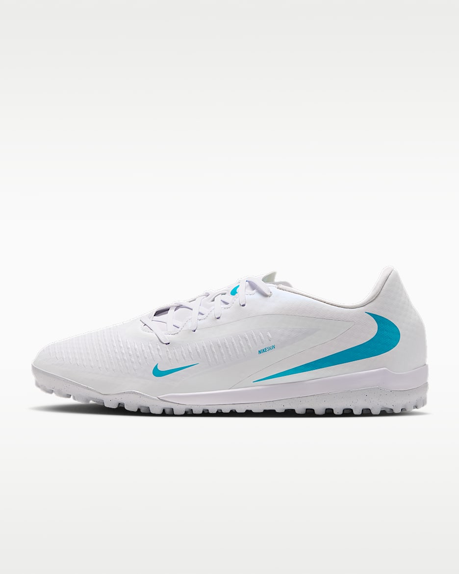 Nike Phantom 6 Low Academy 耐克暗煞系列男/女 TF 人造场地低帮足球鞋 - 白色/白色/仙人掌绿