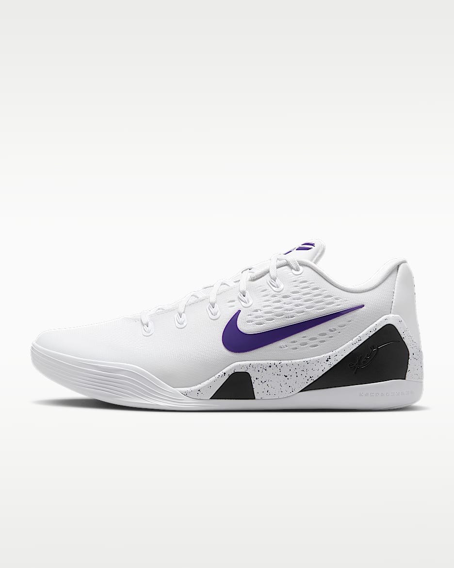 Kobe IX Elite Low EM Protro 科比男/女篮球鞋 - 白色/白色/庭紫