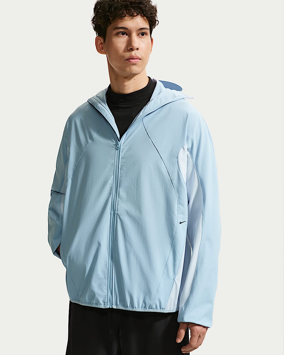 Nike Tech Helios Dri-FIT 男子速干夹克防晒衣 - 浅军械蓝/足球灰/黑