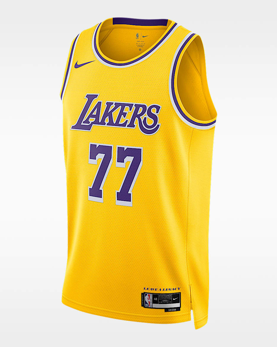 洛杉矶湖人队 Icon Edition Nike Dri-FIT NBA Swingman Jersey 男子速干球衣 - 阿马里洛黄