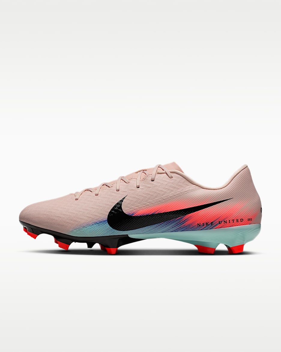 Nike United Mercurial Vapor 16 Academy 耐克刺客系列男/女 MG 多种场地低帮足球鞋 - 砂岩灰粉/赛车蓝