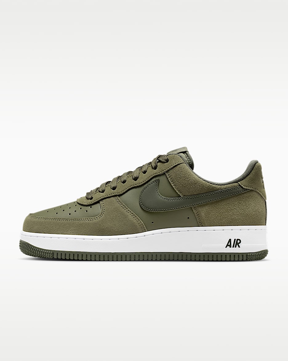 Nike Air Force 1 '07 LV8 男子空军一号运动鞋 - 中橄榄绿/白色/军裤卡其