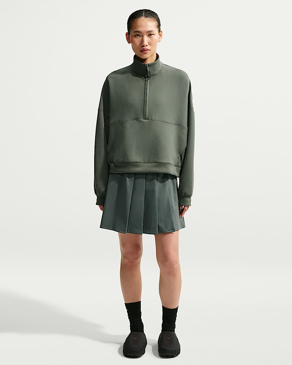 Nike 24.7 PerfectStretch Dri-FIT 无界弹韧女子速干高腰褶裥半身裙 - 迷彩绿/户外绿
