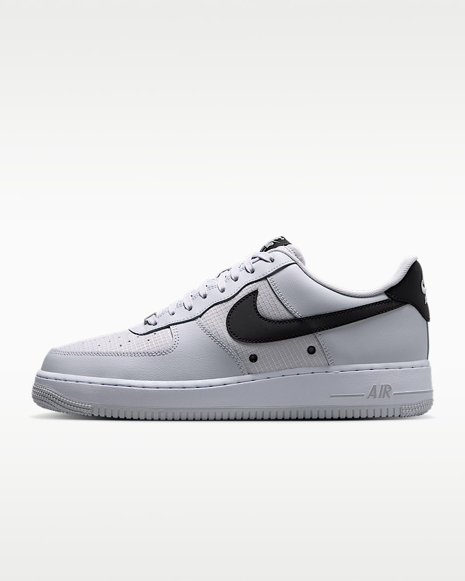Nike Air Force 1 '07 LV8 男子空军一号运动鞋 - 喷泉灰/白色/黑
