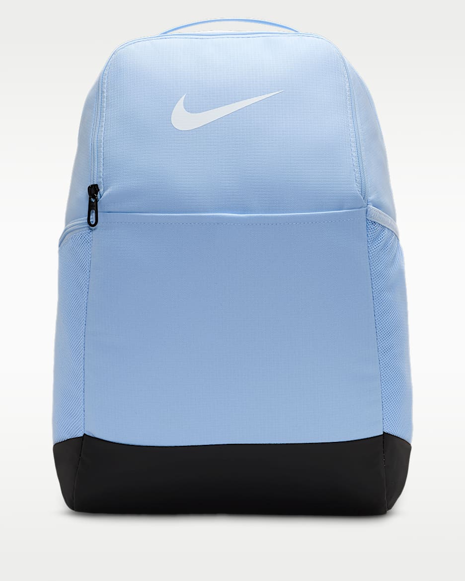 Nike Brasilia 9.5 训练双肩包 - 天青石蓝/黑/白色
