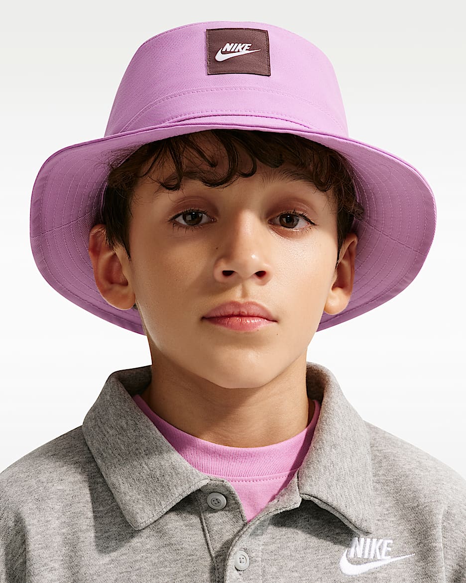 Nike Apex Futura 大童渔夫运动帽 - 浅品红/白色