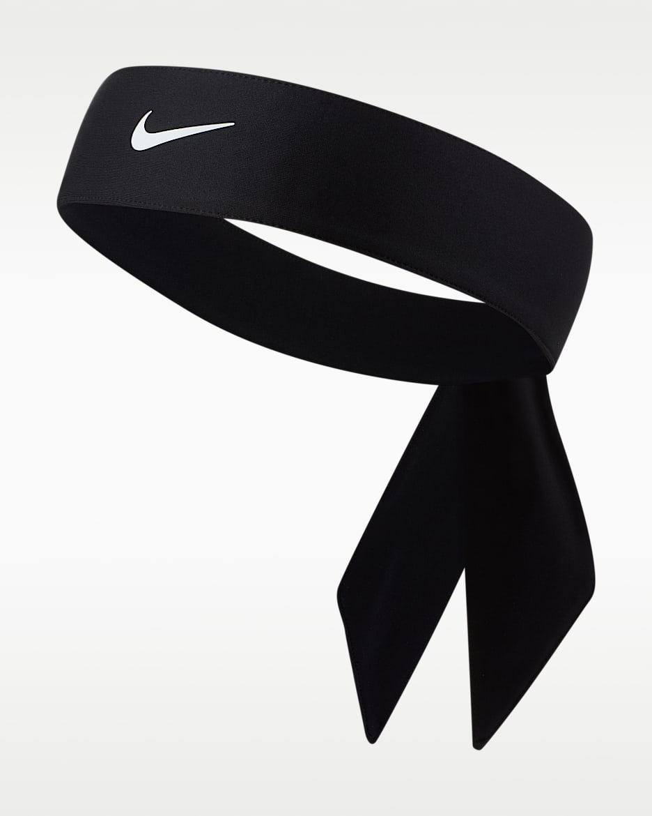 NikeCourt 速干网球头带（1 条） - 黑/白色/白色