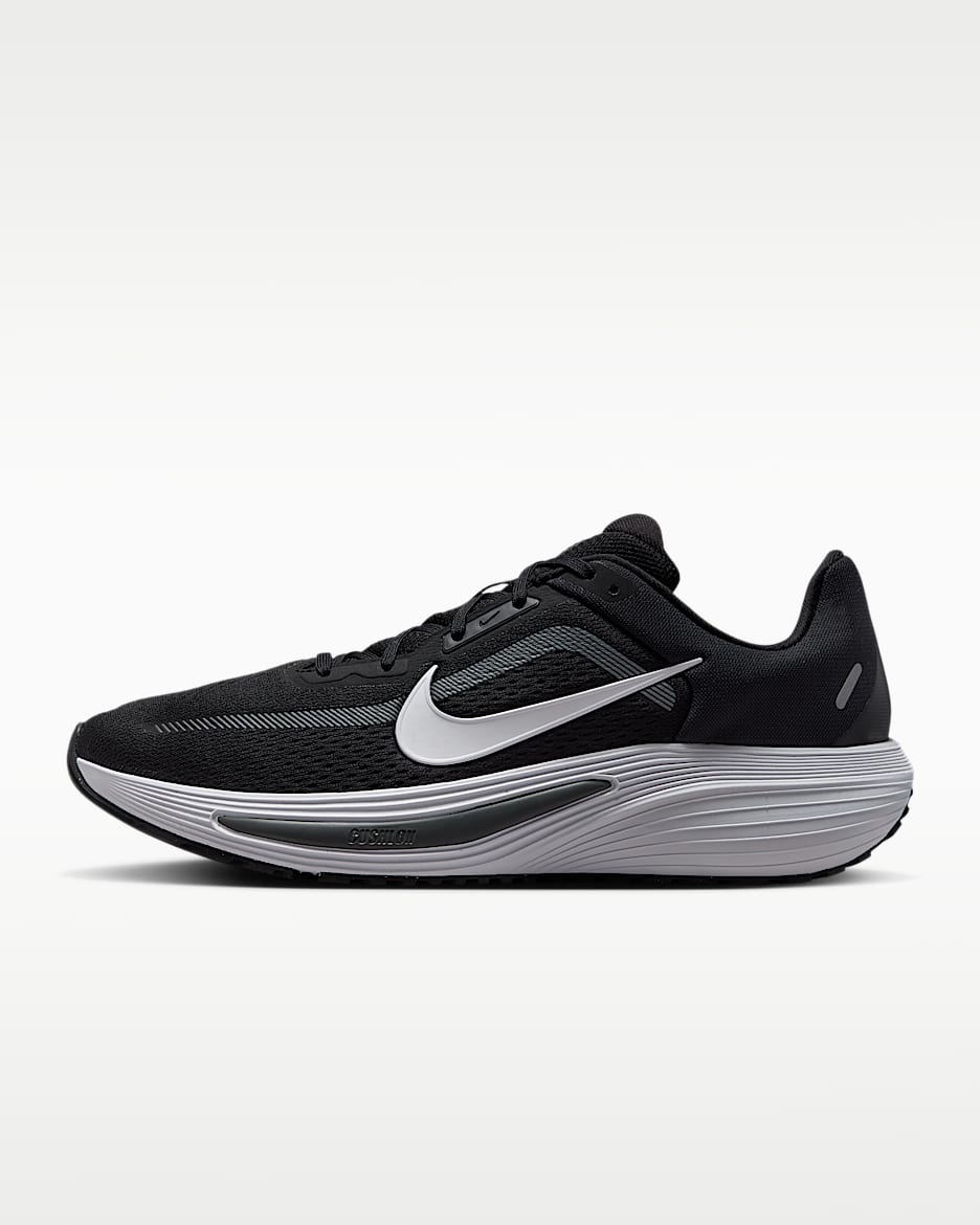 Nike Quest 7 男子公路跑步鞋 - 黑/煤黑/白色