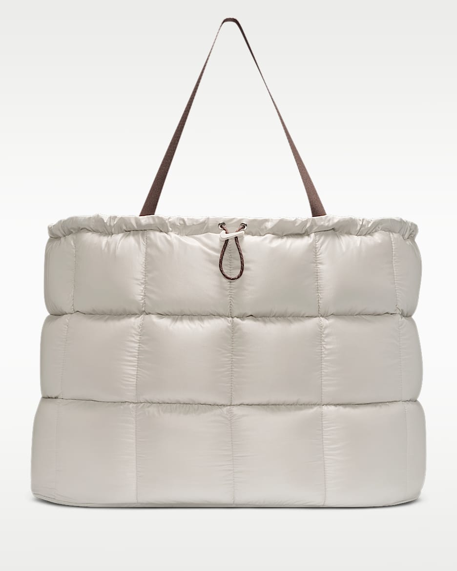 Nike Sportswear Puffle 超大号托特包 - 浅骨色/貂棕/帆白