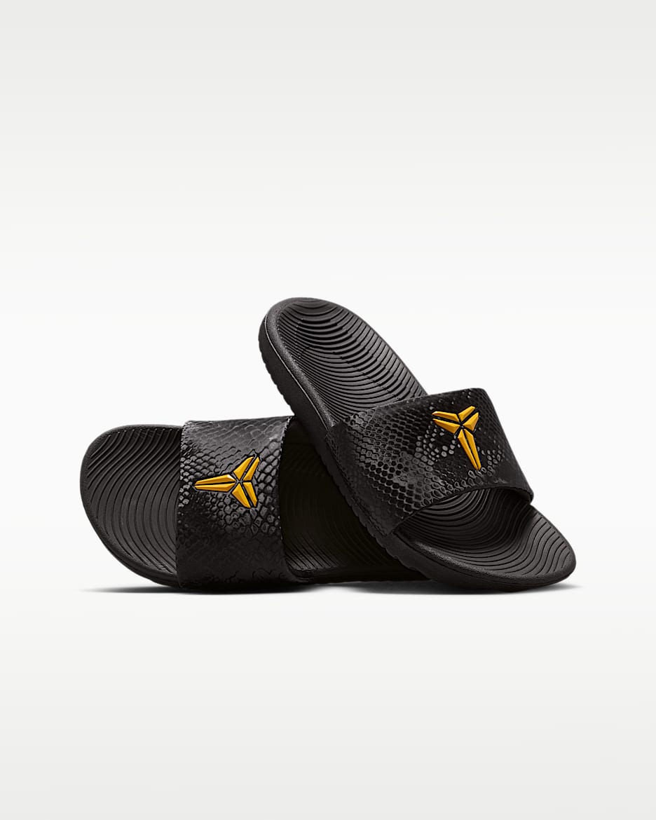 Kobe Kawa 科比大童拖鞋 - 黑/大学金