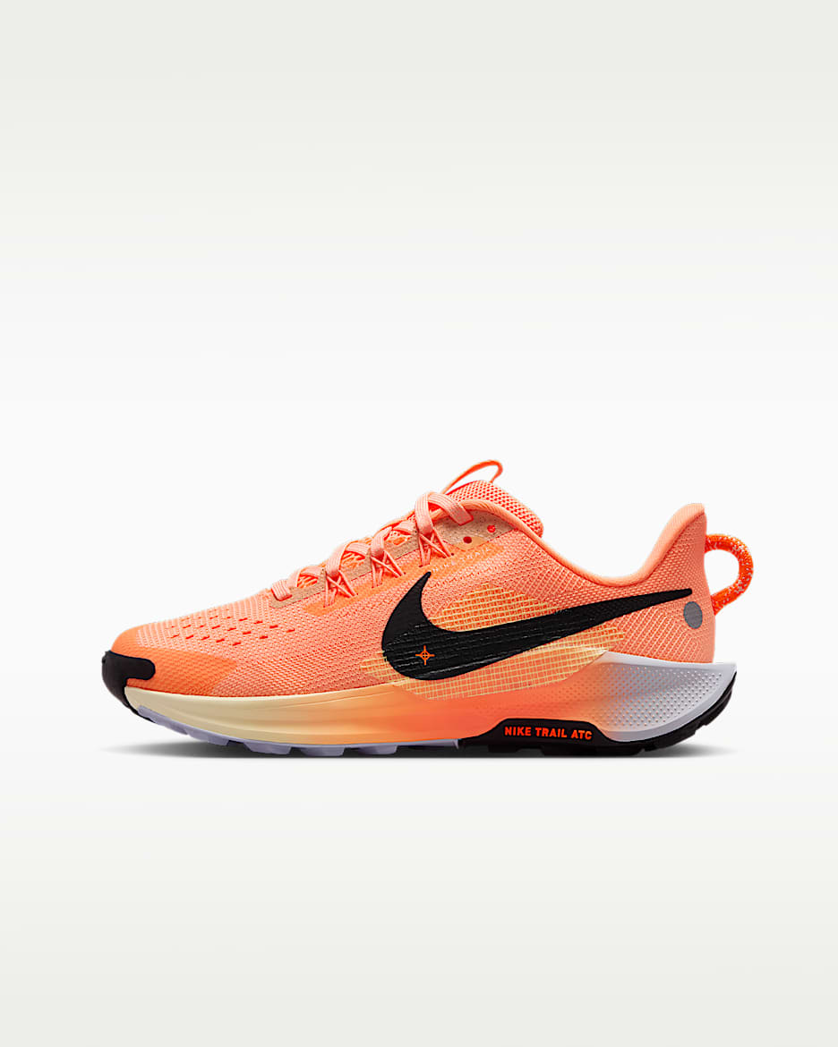 Nike Pegasus Trail 5 耐克小飞马大童户外越野跑步鞋 - 脉冲橙/幻影/石膏色/黑