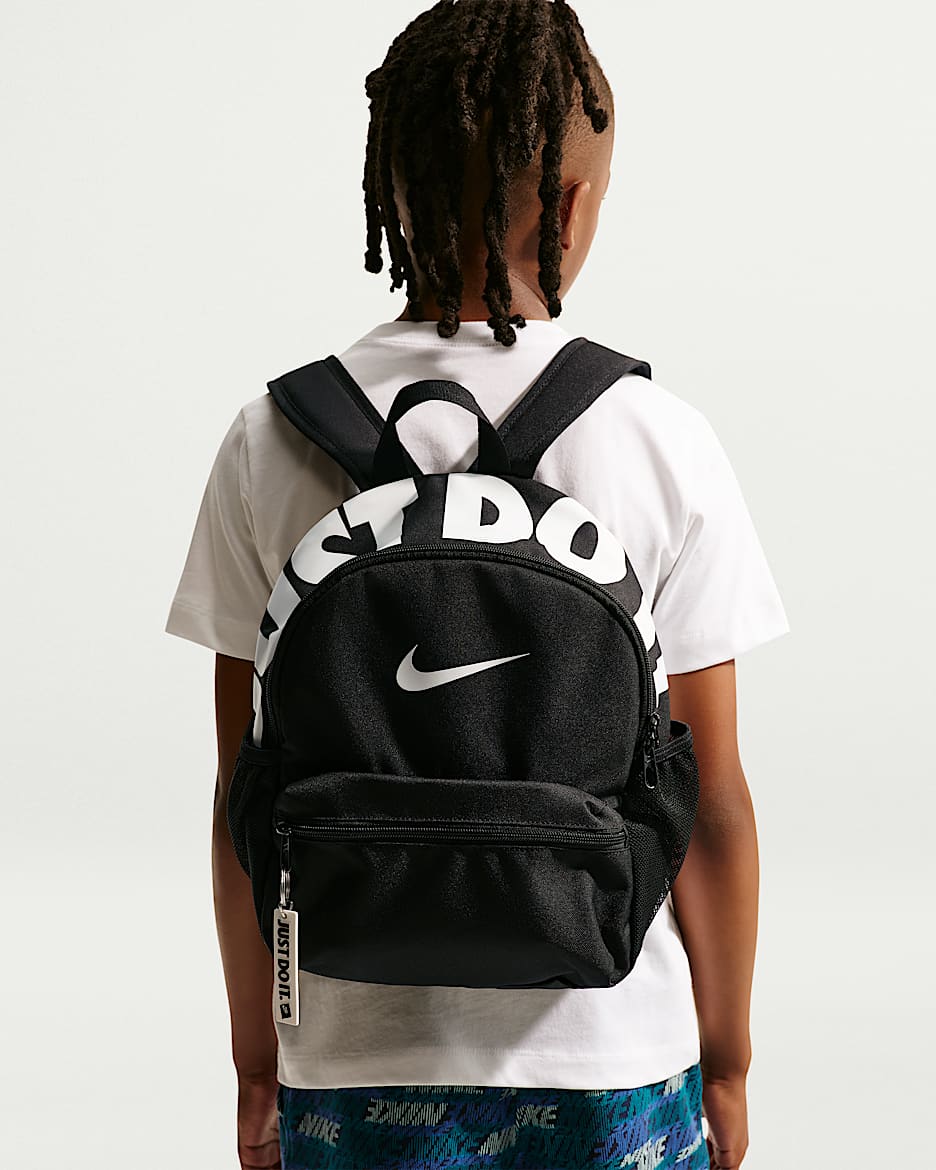 Nike JDI 2.0 儿童迷你双肩包 - 黑/黑/白色