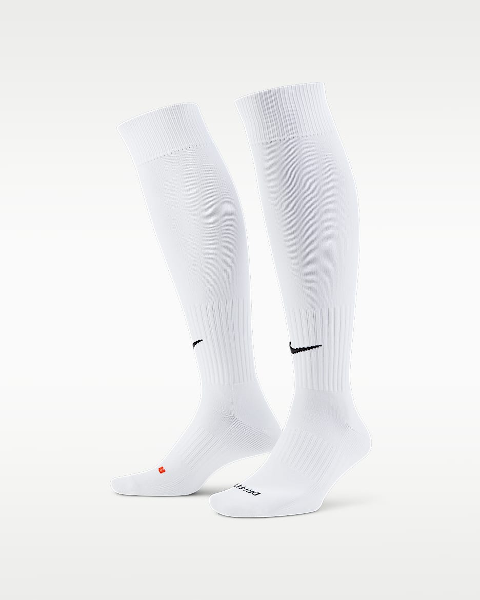 Nike Academy 速干高筒足球袜（1 双） - 白色/黑