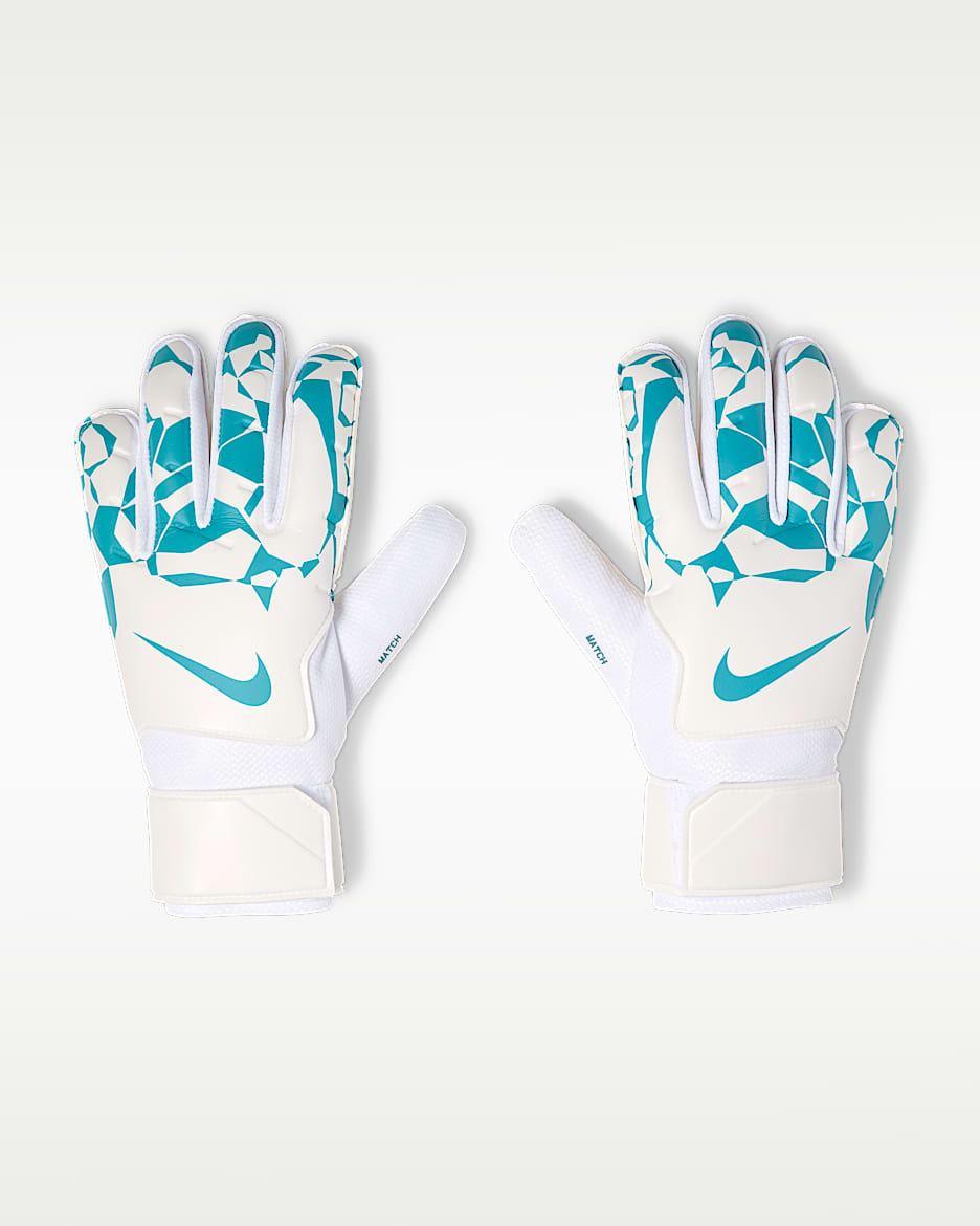 Nike Match 足球守门员手套(1 副) - 白色/仙人掌绿/仙人掌绿