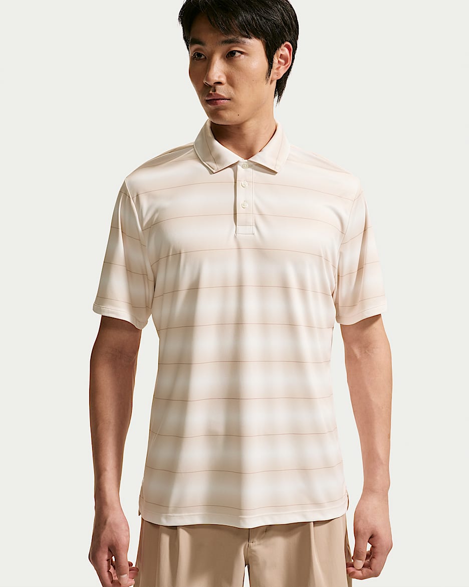 Nike Par Dri-FIT 男子防晒速干短袖翻领T恤 - 浅土褐