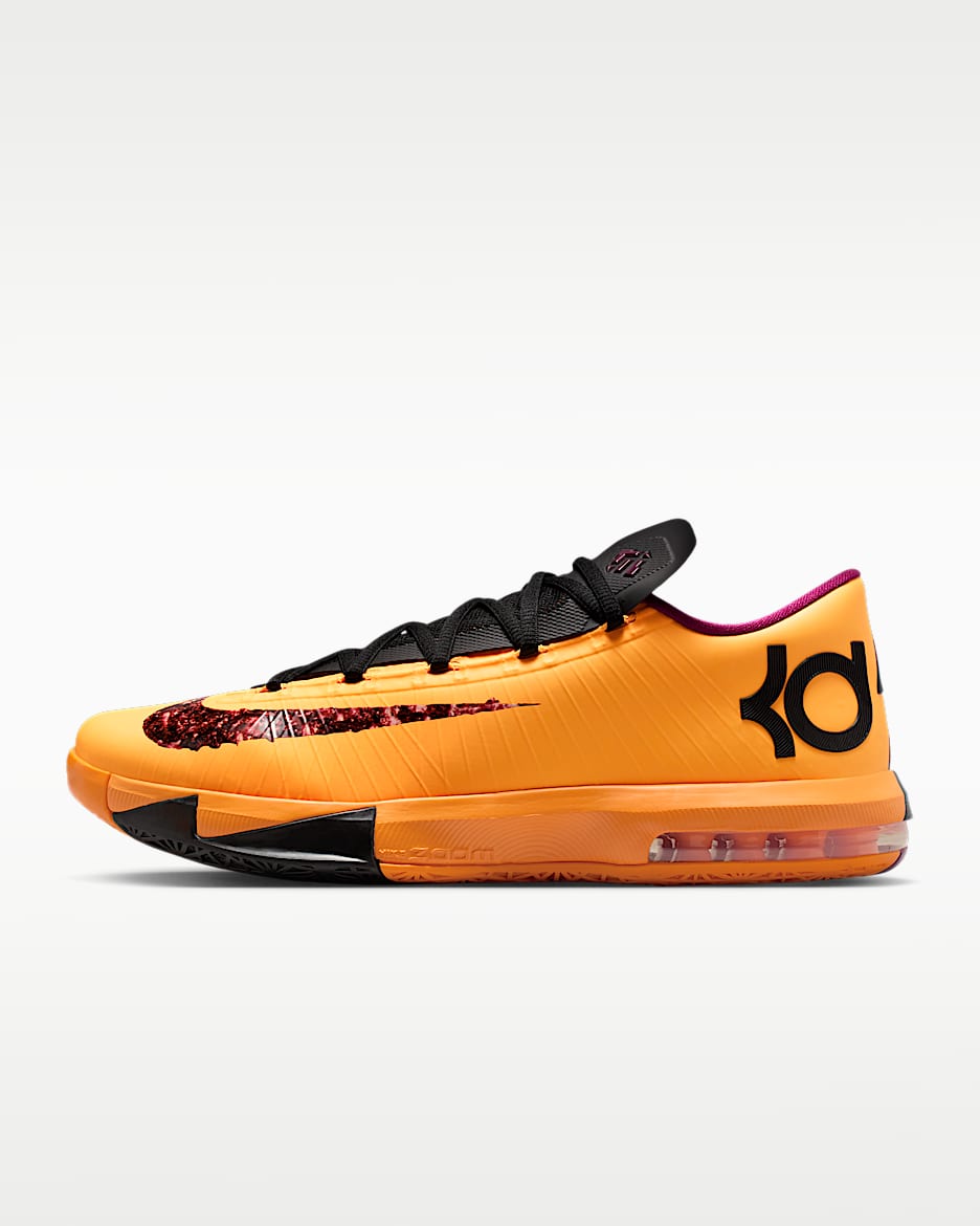 Nike Zoom KD 6 杜兰特男子运动鞋 - 激光橙/黑/树莓红