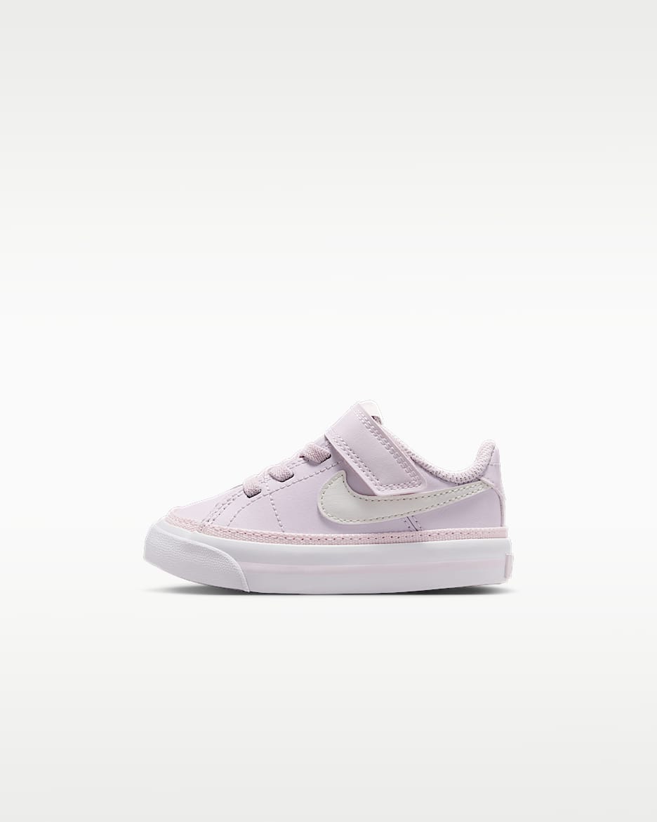 Nike Court Legacy 婴童易穿脱运动鞋板鞋 - 浅紫罗兰/白色/帆白