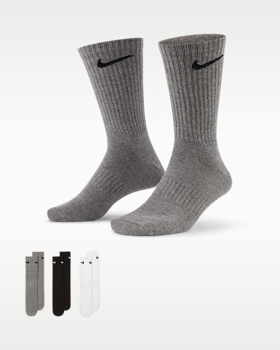 Nike Everyday Lightweight 速干中筒训练袜（3 双） - 多色