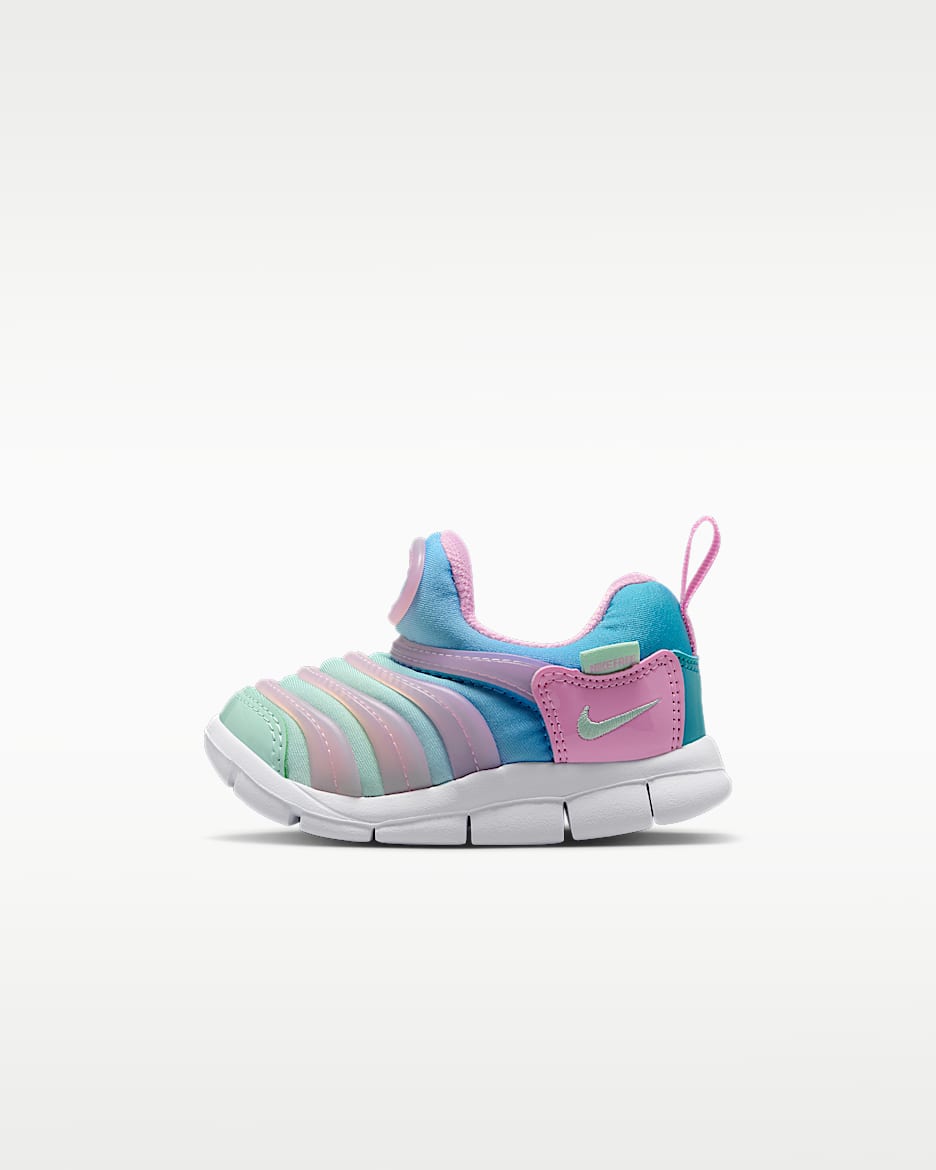 Nike Dynamo Free 耐克毛毛虫婴童易穿脱运动鞋 - 上升粉/能量绿/白色/北极绿